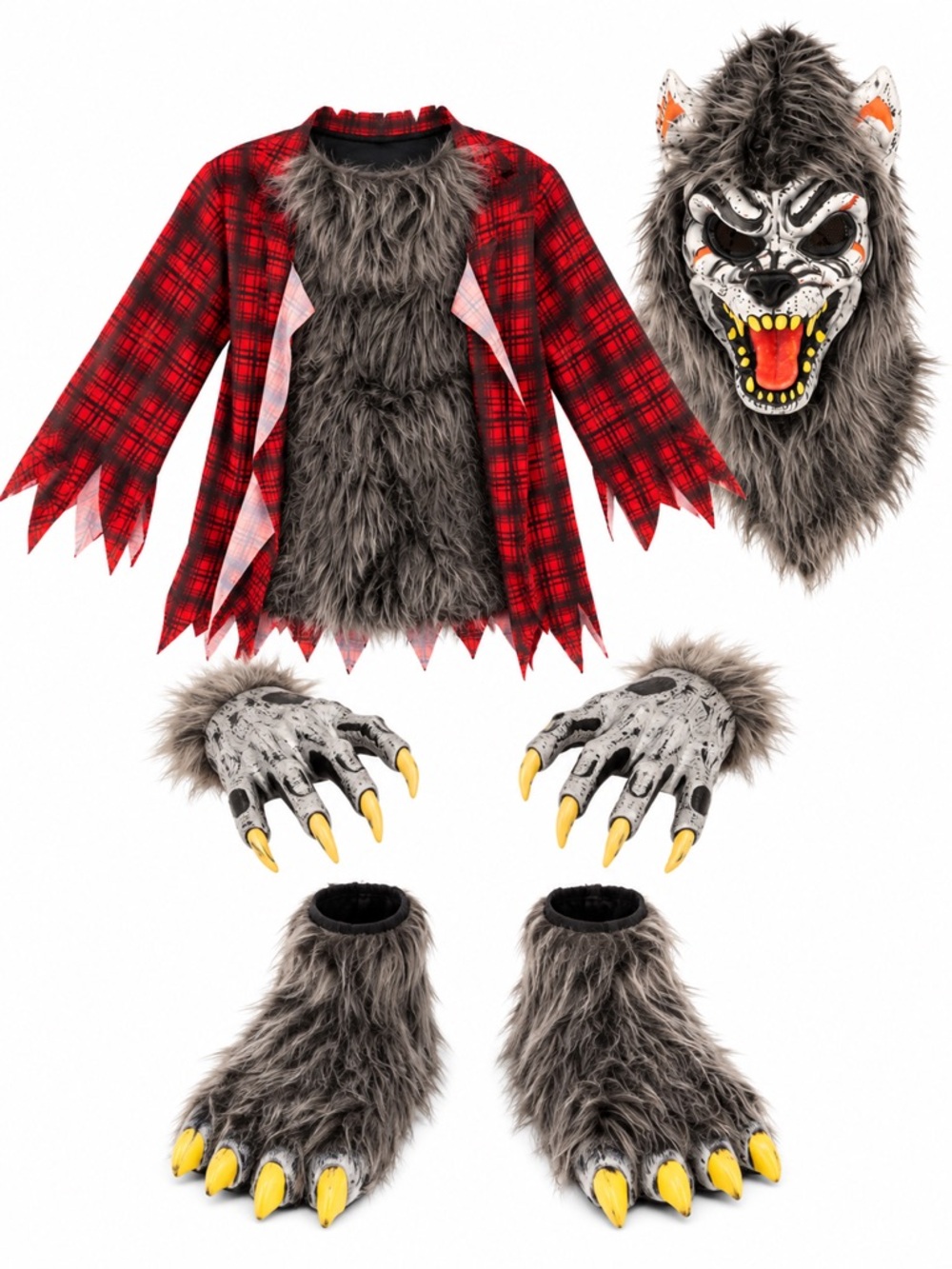 Spooktacular Creations Kids Werewolf Halloween Costume | Size S 5-7